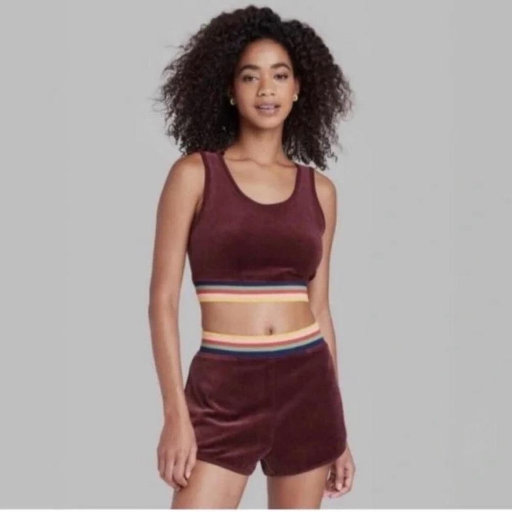 Women's Velour Cropped Tank Top - Wild Fable - Size XS - NWT